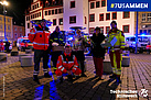 Gruppenfoto bei der Übergabe der Spenden auf dem Marktplatz Chemnitz